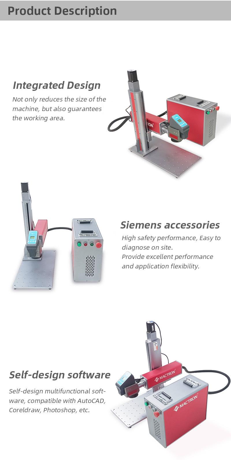 30W Auto Focus Animal Ear Tags Fiber Laser Marking Machine for Sale