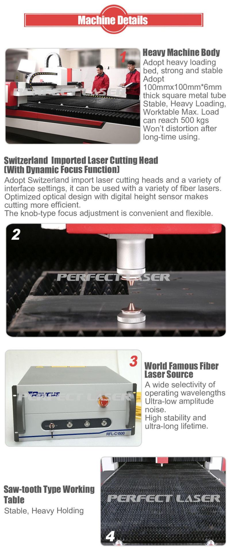 Factory-Direct Price Ipg Laser Metal Machinery Raycus Fiber Laser Cutting Machine