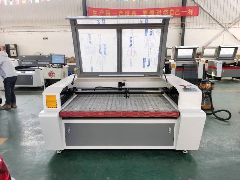 Auto Feeding CO2 Laser Cutting Machine for Cloth Fabric Leather Fiberglass Fabric Garments with CCD