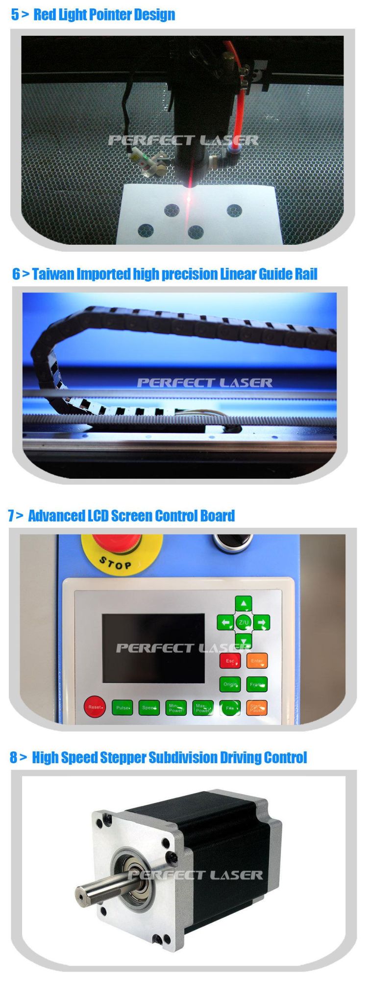 CO2 Laser Machine Acrylic / Plastic / Wood / PVC Board / Leather Laser Cutting Engraving Machine