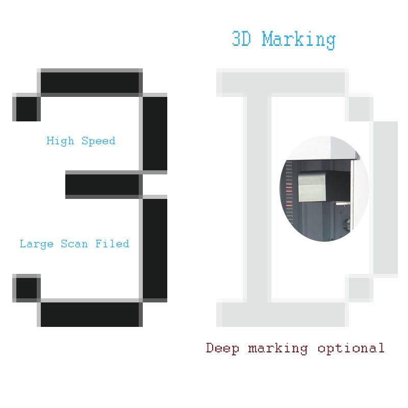 Full Closed Safe 3D Metal Fiber Laser Engraver 50 Watt