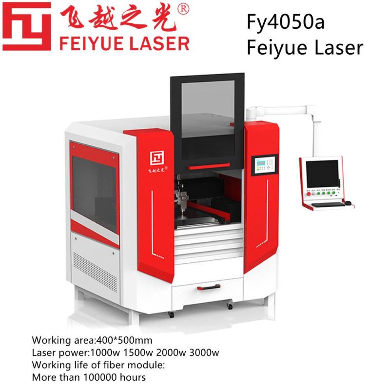 Fy4050A Laser Cutting Machine for Jewelry Feiyue Laser Machines Gold Silver Jewelry CNC High Precision Aluminum Ss Copper Iron Sheet Fiber Cutting Machine