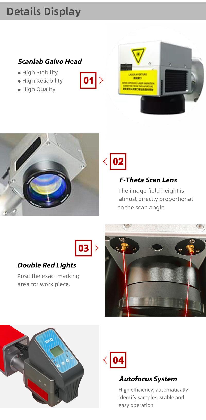 Automatic Price 20W 30W 50W Auto Focus Split Fiber Laser Marking Machine