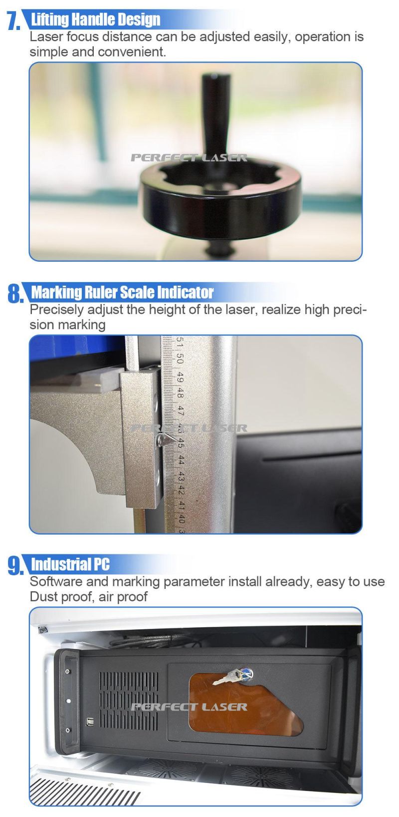 4-8 Position Shift Laser Marking Machine for Hard Plastics