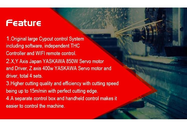 High Precision Metal Plate Cutting Fiber Laser Machine Ca-1530 1560 Cypcut Controller Laser Cutting Machine with Yaskawa Servo Motor