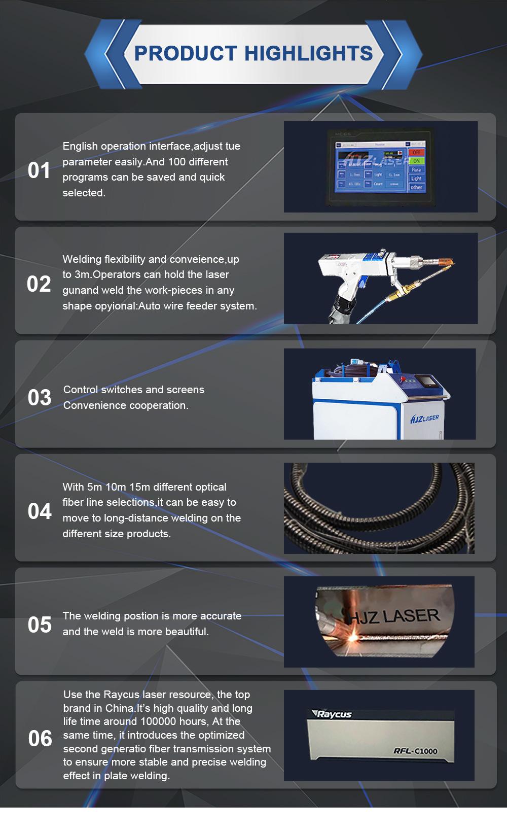 Handheld Laser Weldingmachine 500/1000/1500/2000W Power Continuous Laser Welder