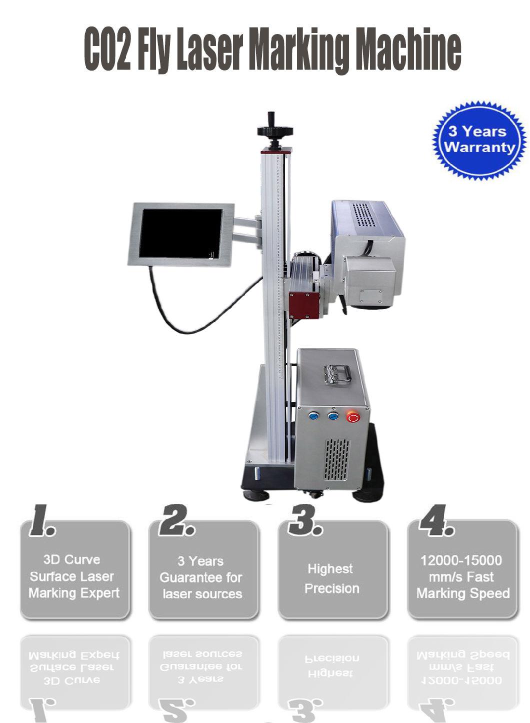 CO2 Fly Laser Online Marking Machines for Food Package and Cable