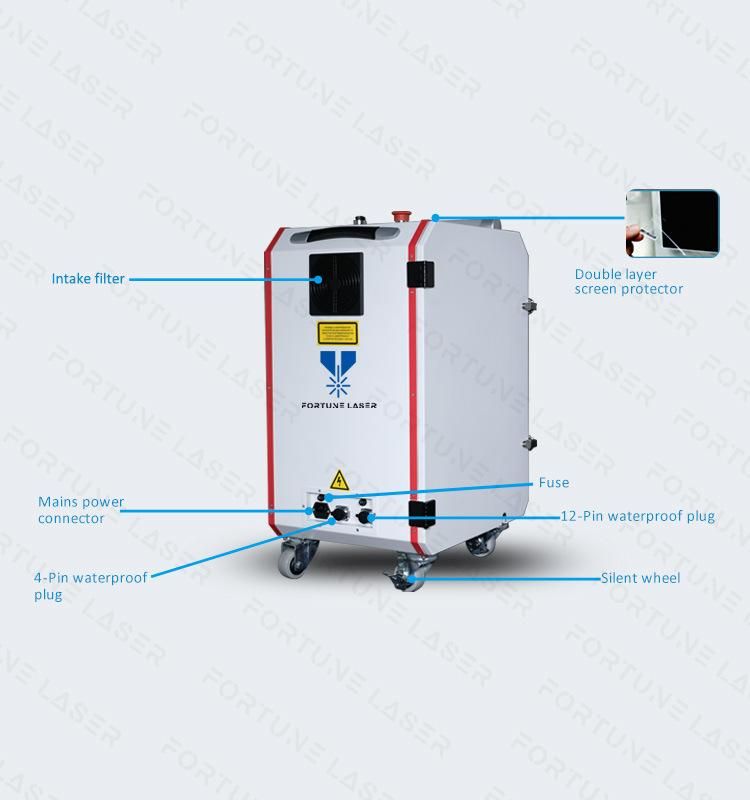 Easy to Operate with Various Functions Lightwieght Convenient Laser Head Air-Cooled Pulse Laser Cleaning Machine