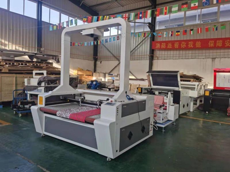 Auto Feeding CO2 Laser Cutting Machine for Cloth Fabric Leather Fiberglass Fabric Garments with CCD