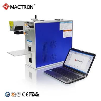 Small Fiber Laser Marking Machine for Eyeglass Frames Metal Pipe Engraving