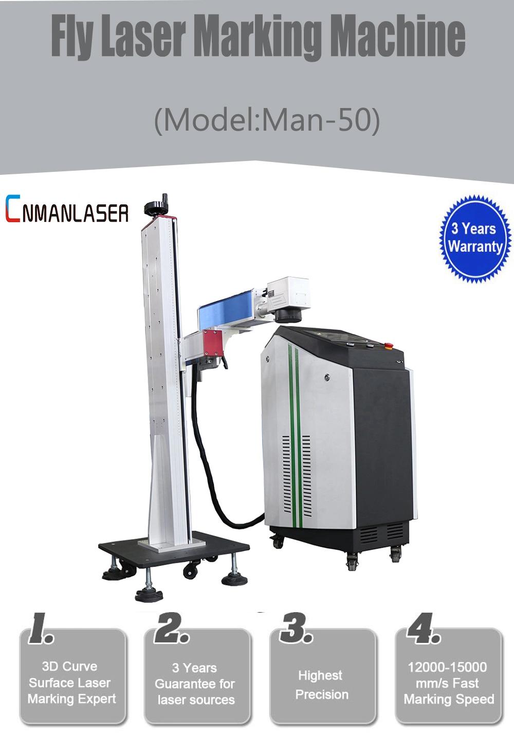 50W Fiber Laser Marking Machine Metal Laser Marking Machine Price with Conveyor