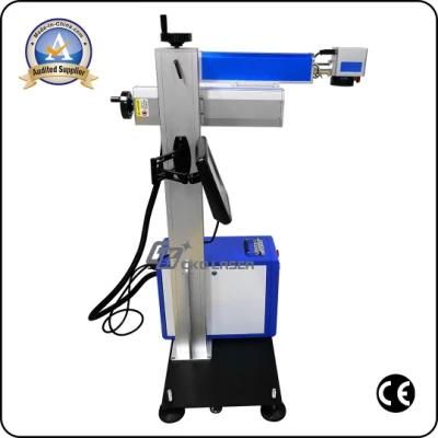 Online Laser Expiry Date Printing Machine for PVC Date Number Logo Auto Mark Engraving