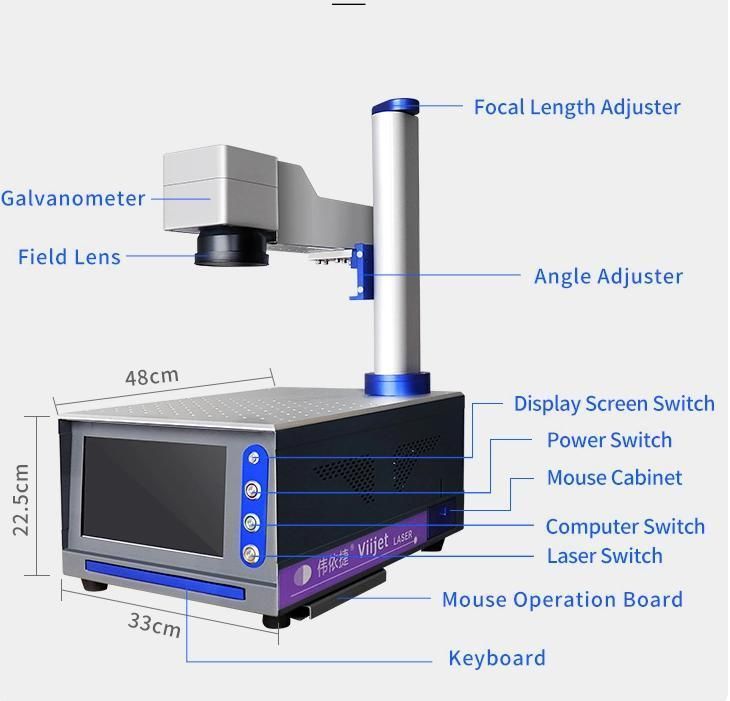 High Precision Portable1 20W Glasses Frame Mini Optical Fiber Laser Marking Machine Price for Sale