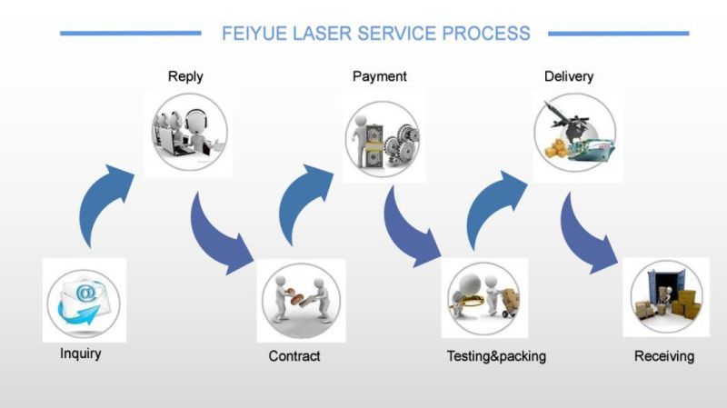 Fy6050 Sheet Metal Processing Industry Feiyue Laser Best Fiber Cutter Machines CNC Plate Precision Titanium Steel Aluminum Copper Metal Laser Cutting Machine
