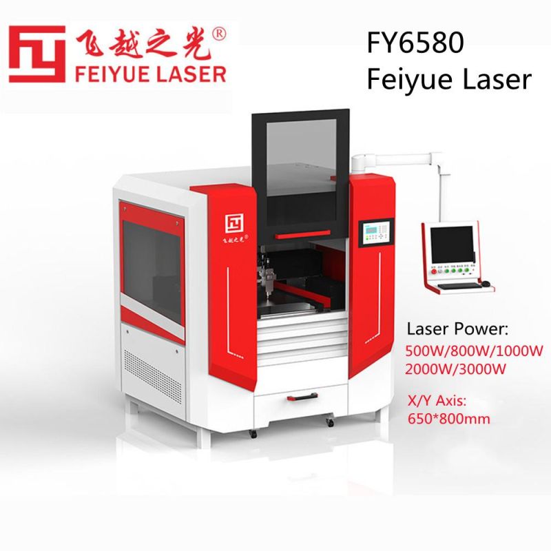 Fy6580s Battery Manufacture Processing Industry Feiyue Laser Cutter Precision Machining CNC Ss Aluminum Steel Copper Titanium Metal Fiber Laser Cutting Machine