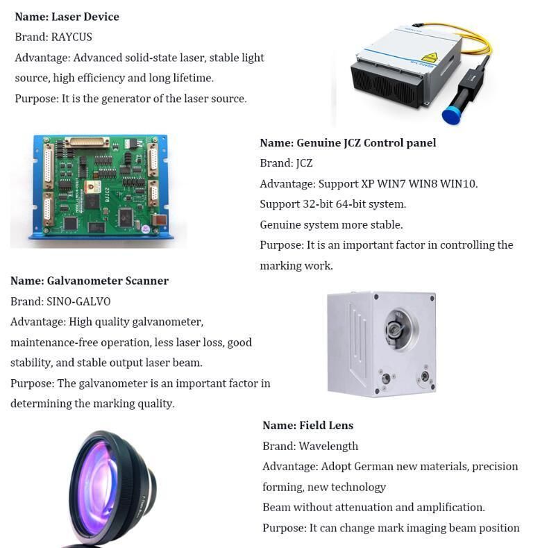 Air Cooled 30W Industrial Laser Marking Machine on Aluminum Nameplate