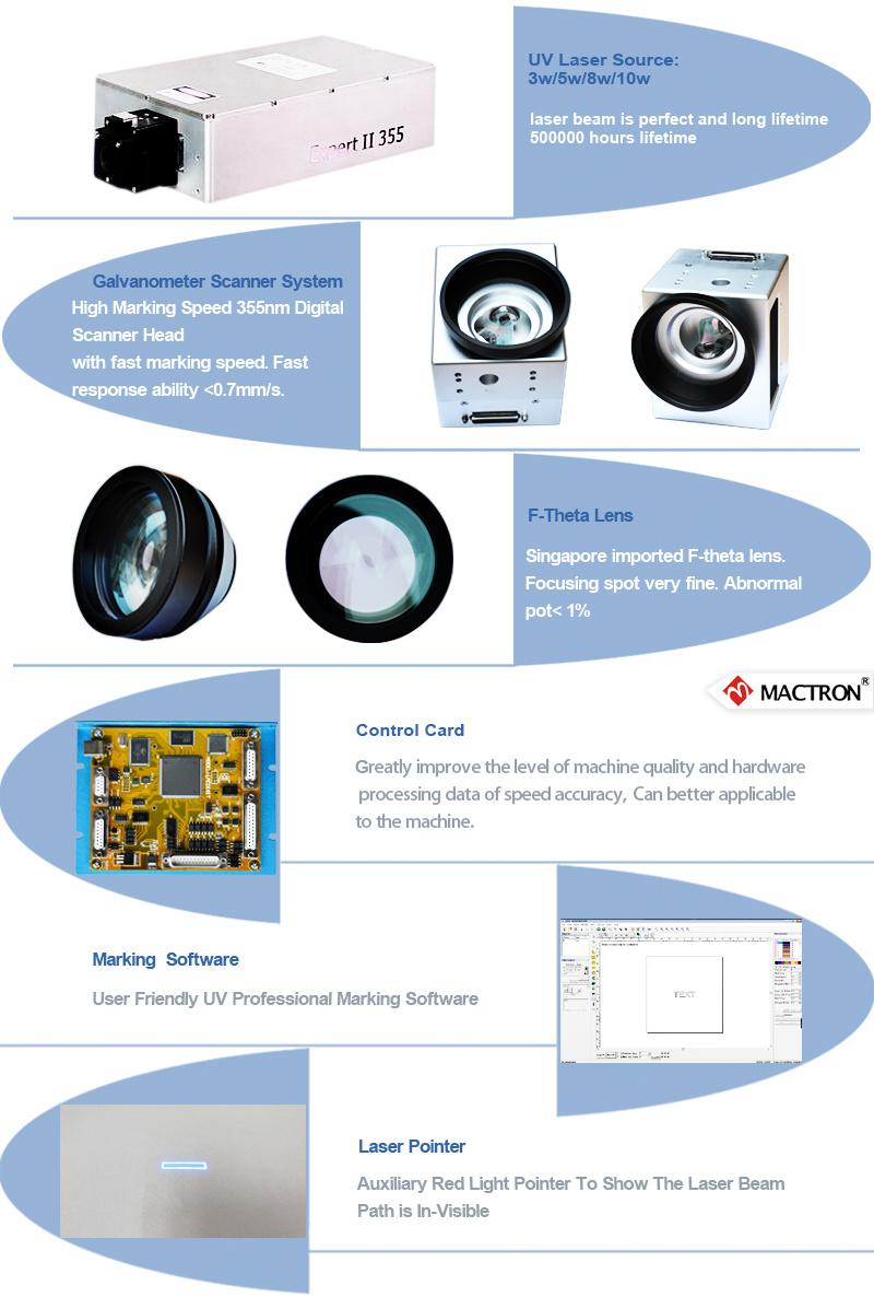 Low Price 3W 5W 10W UV Engraving Machine with Laser Marker