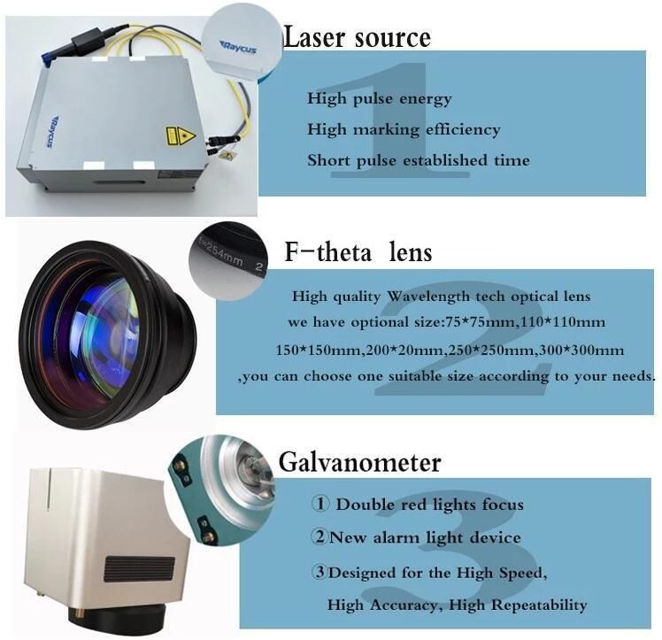 Ce SGS Certificates Metal Part 30W Fiber Laser Marking Machine