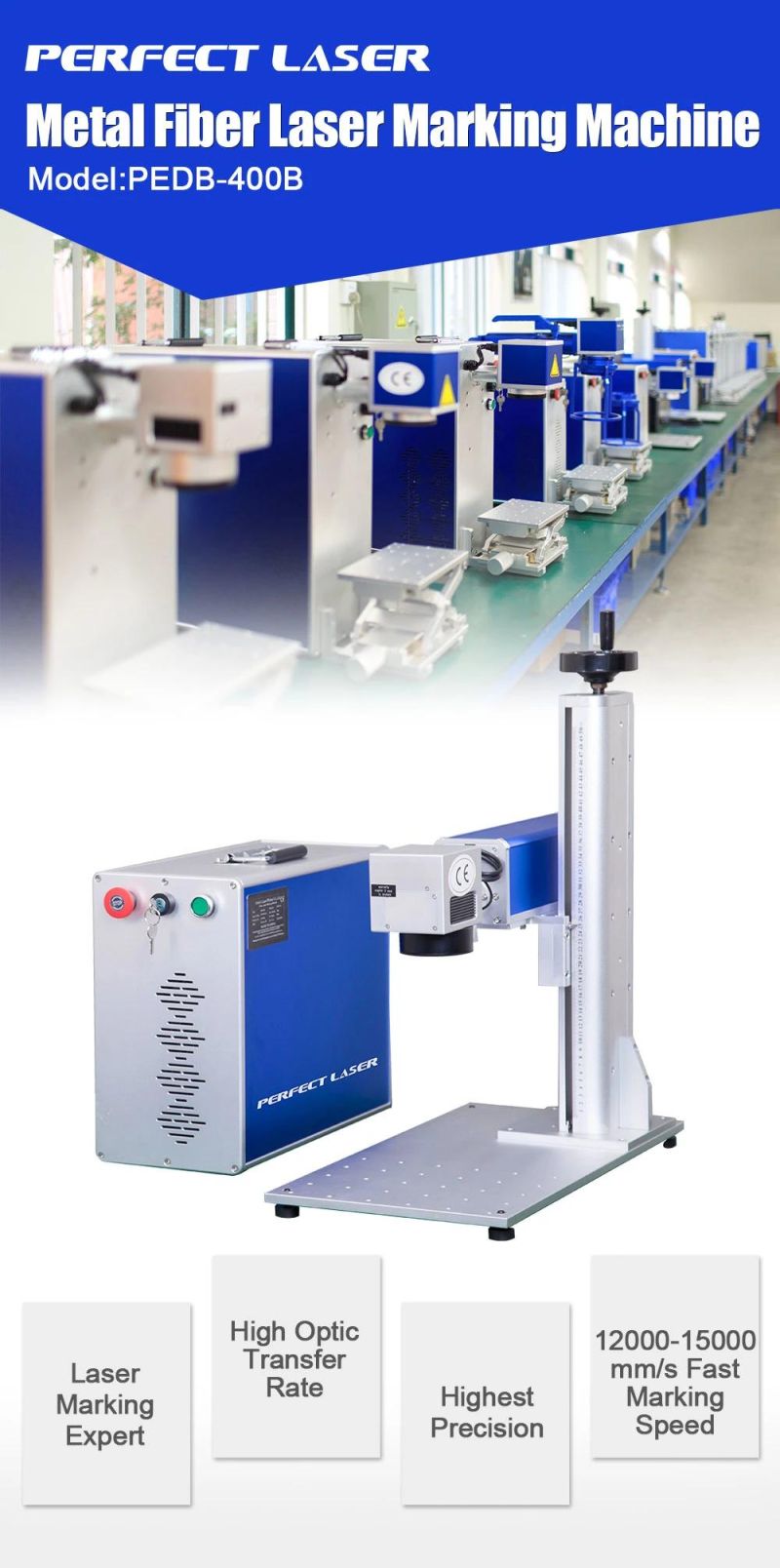 Desktop 30W High Precision Fiber Stainless Steel Mini Laser Marking Machine
