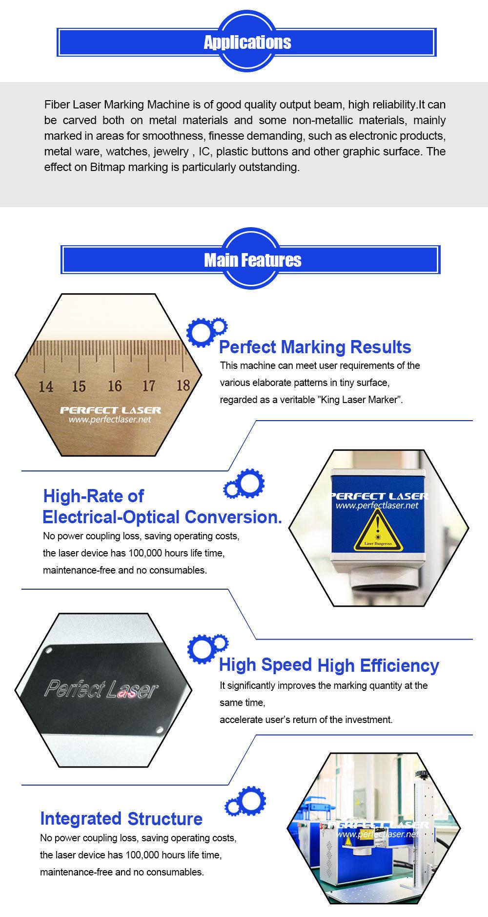 Nameplate Fiber Laser Marking Machine / Metal Laser Printer for Sale