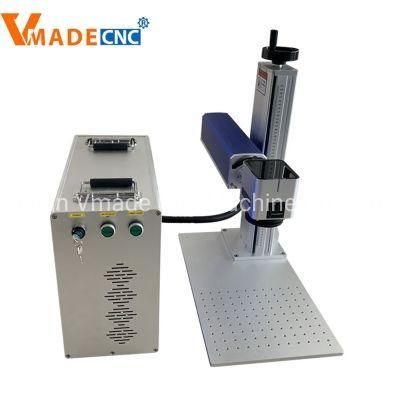 Raycus Jpt Ipg 20W 30W 50W 100W Mopa Color Fiber Metal Laser Marking Cutting Engraving Machine with Rotary