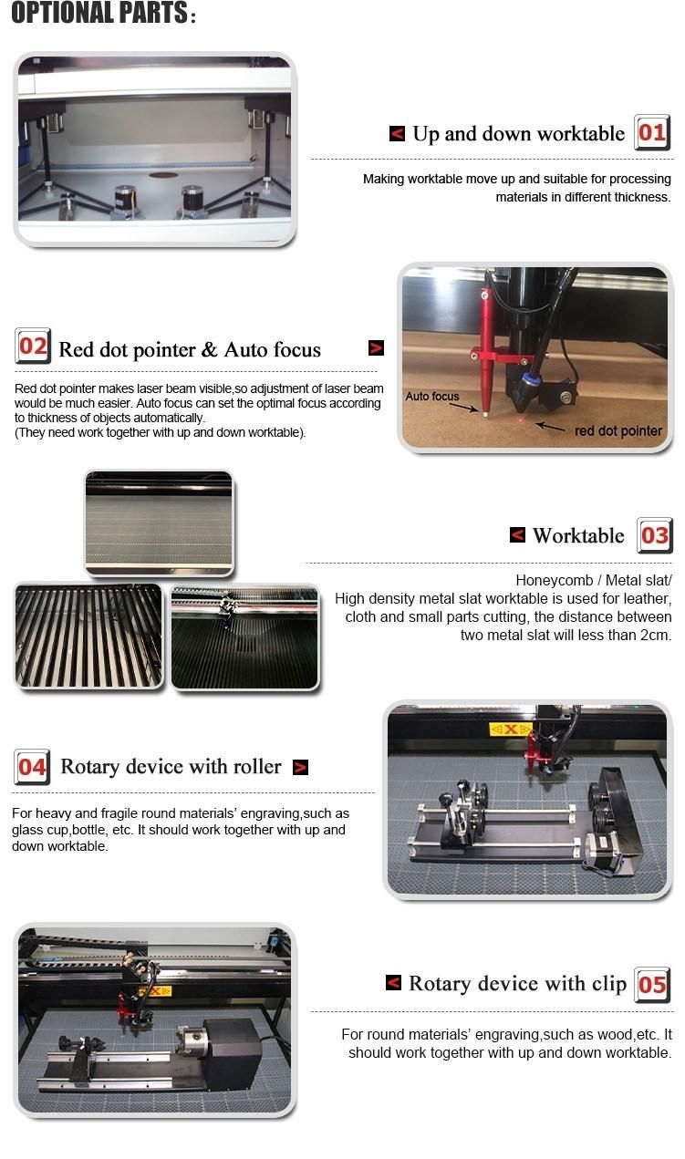 150W 1290 Reci Glass Cloth CO2 Laser Engraving Cutting Machine