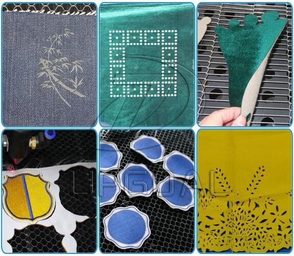 Batch Precision Fabric Embroidery Logo CO2 Laser Cutting Machine with CCD Camera
