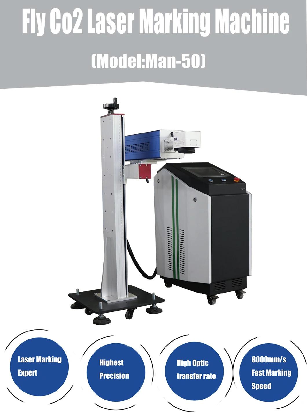 50W CO2 Flying Laser Marking Machine for PPR Pipe