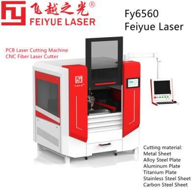 Fy6560 Feiyue Laser PCB Laser Cutting Machine Metal SUS NdFeB Aluminum Stainless Steel Ss Laser Cutting Machine Price CNC Fiber Laser Cutter