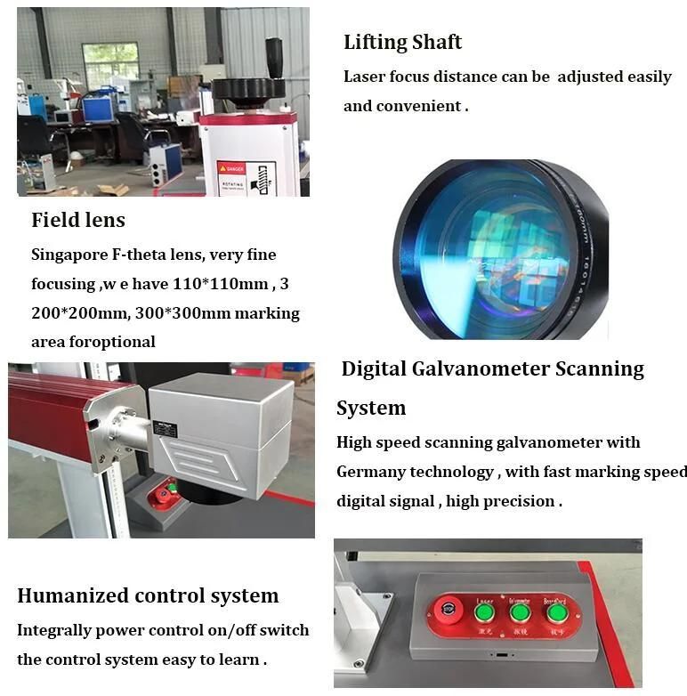 CNC 10W 20W 30W Metal Fiber Laser Marking Machine
