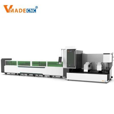 6000mm Round Tube and Square Professional Metal Tube Pipe Laser Cutter Fiber 1000W
