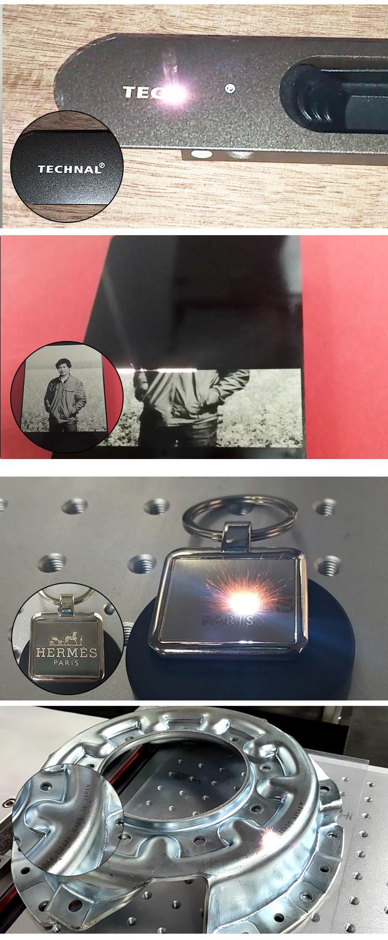 50W Q Pulse Fiber Optic Device Metal Laser Marking Machine for Sale