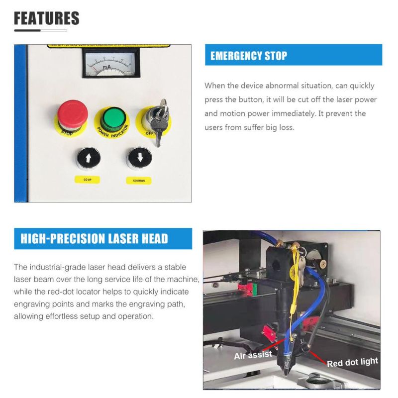 Ruida 6040 6090 1390 Laser Cutter Reci CO2 80W 90W 100W Laser Engraving Cutting Machine for Acrylic MDF Wood Plexiglass Plastic Non-Metallic Engraver