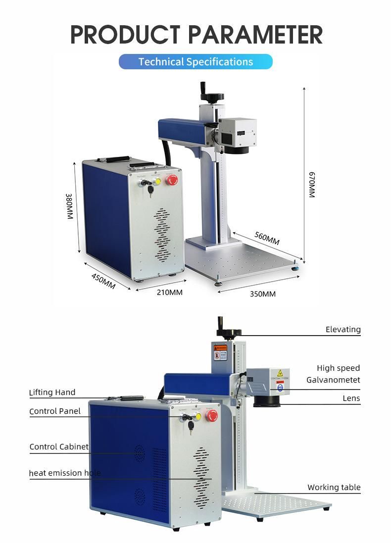Fiber Laser Marking Engraving Machine Laser Engraver Marker