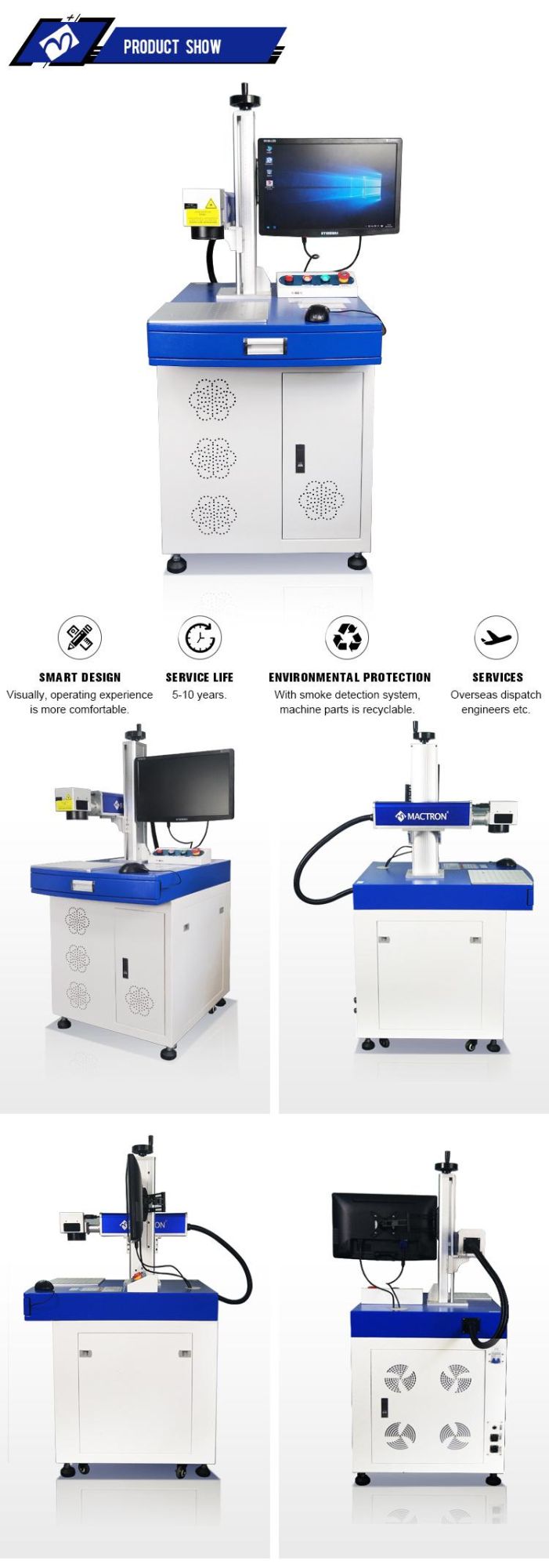 Laser Cattle Ear Tag Printing Machines Optical Fiber Laser Marking Machine Price