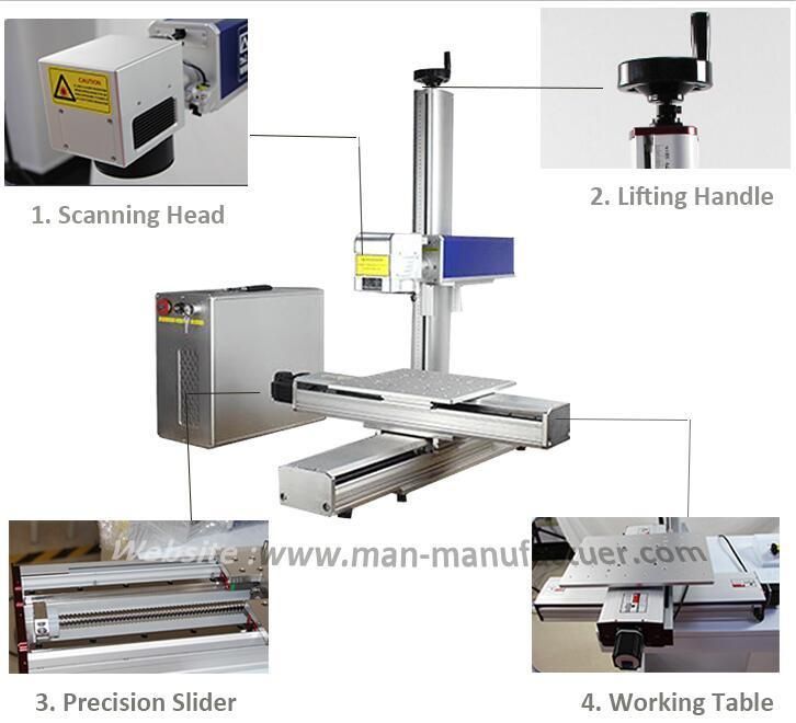 30W 50W Mini CO2 Laser Marking Machine for Plastic Bottle