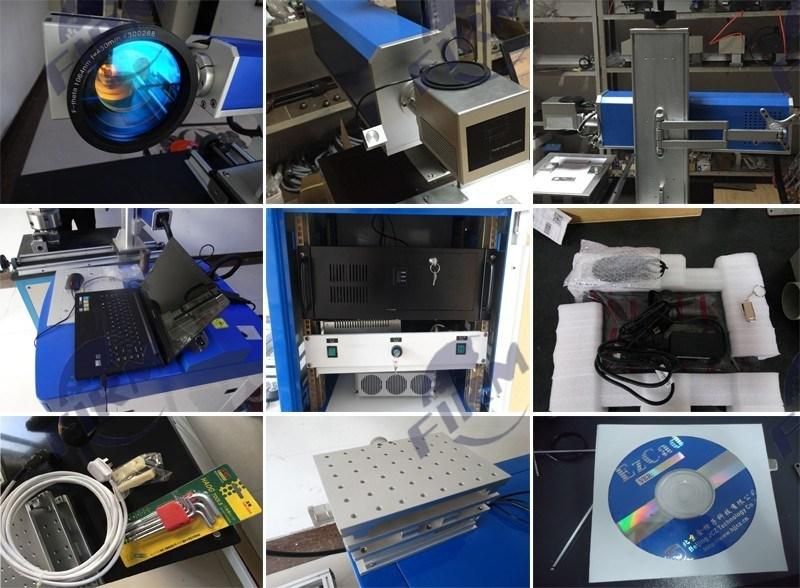 Color Mask 3D Dynamic Raycus 20W 30W 50W Metal Fiber Laser Marking Machine with Rotary