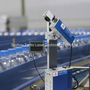 CO2 Laser Marking Machine Time Date Coding Printing on Daily Milk Carton