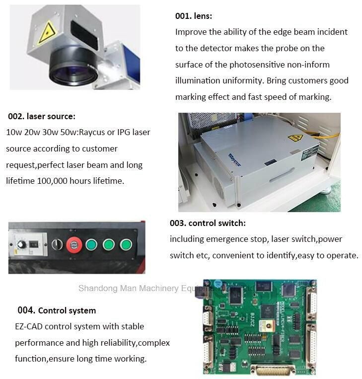 30W 50W Jewelry Phones Parts Enclosed Fiber Laser Marking Machine