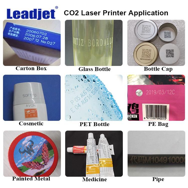 Industrial 40W/30W CO2 Laser Marking Batch Number Box Printing Machine