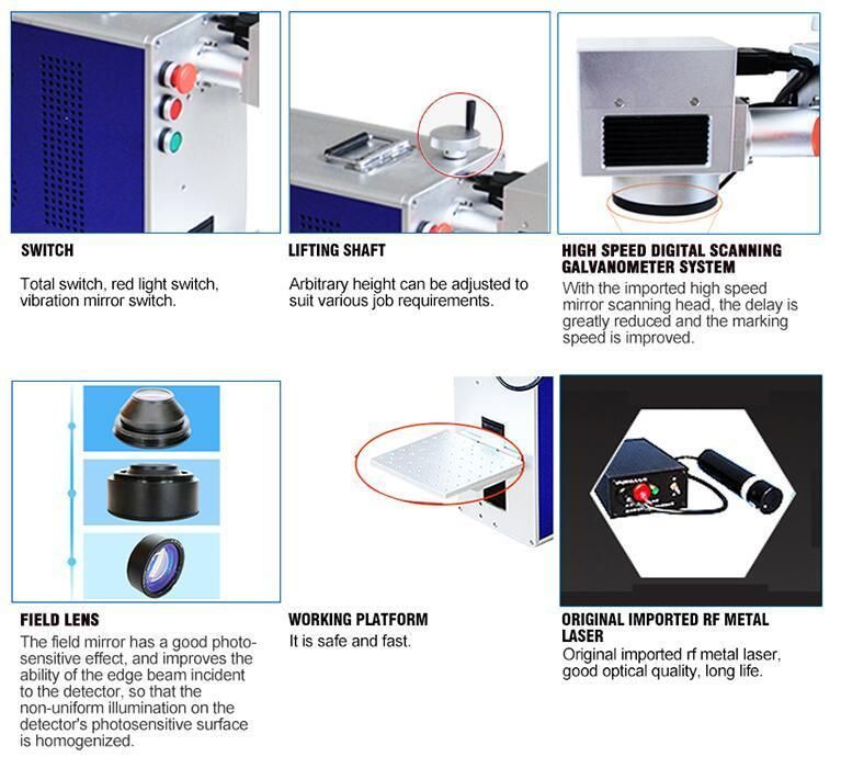 20W 30W Mini Laser Marking Machine with Ipg Laser Source