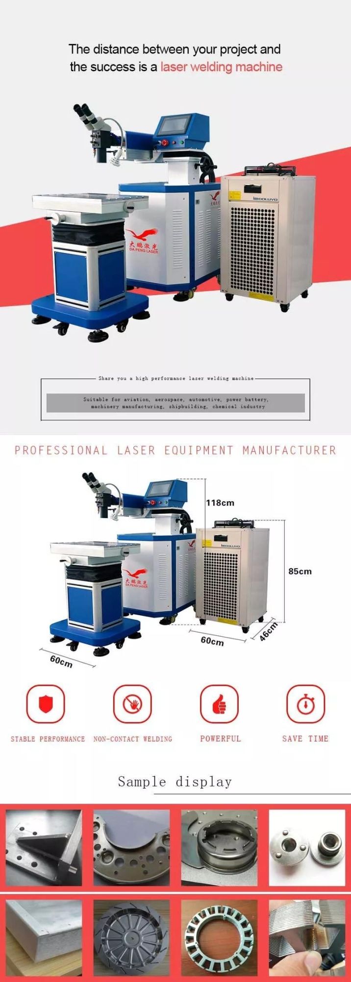 Shenzhen Laser Welding Machine Stainless Steel Metal Mold Repair Welding Machine Mobile Phone Digital Car Mold Laser Repair Welding Machine