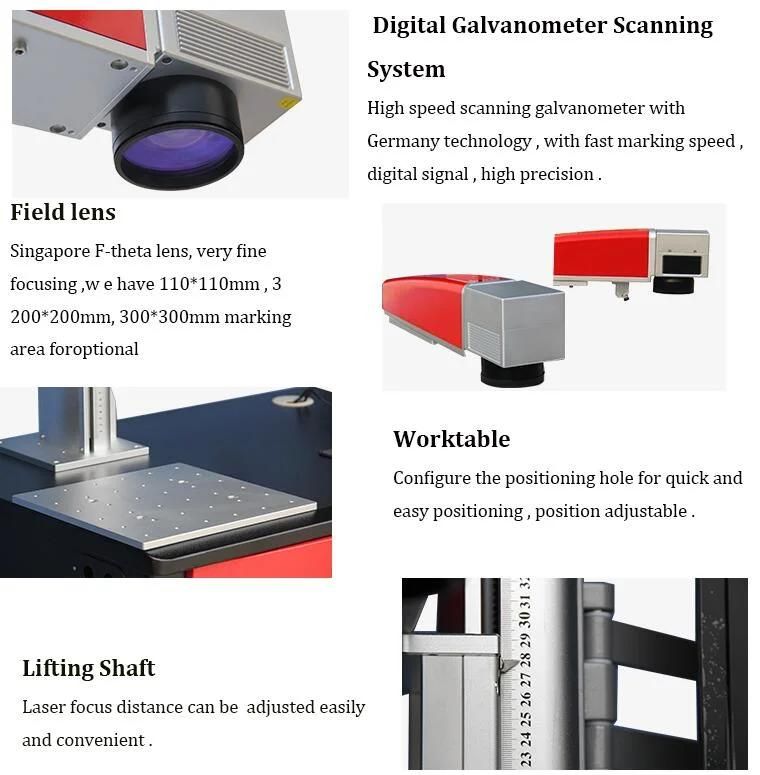 20W Fiber Laser Marking Machinery for Metal Stainless Steel Pens Aluminum