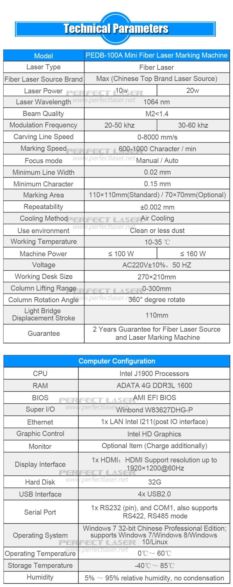 Fiber Laser 20W Metal Photo Printing Laser Etching Equipment