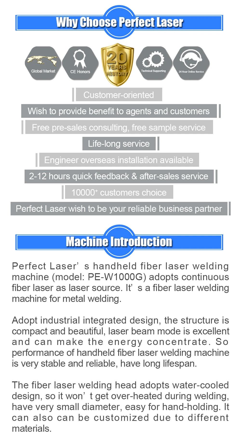 Factory Direct Price of Portable 1000W 3mm Metal Thickness Fiber Laser Welding Machine