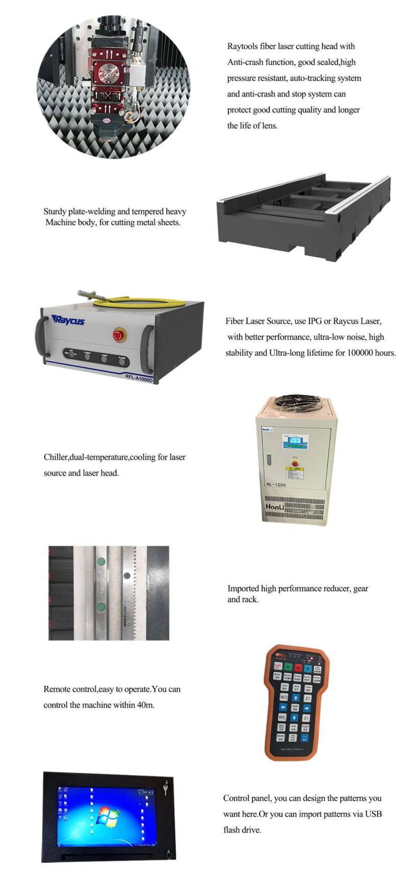 Cheap Fiber CNC Laser Cutting Machine Price for Steel 1000W 2000W 3000W