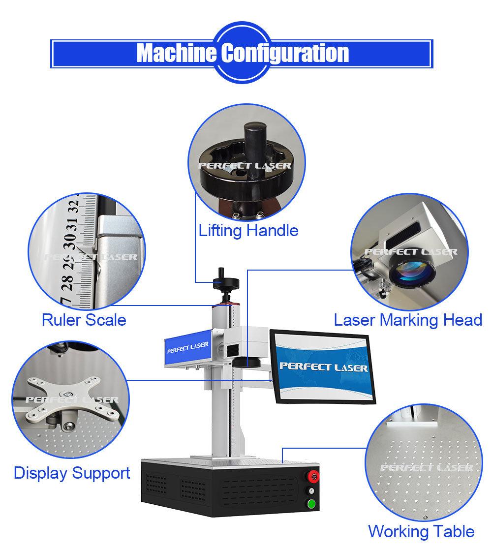 20W 30W 50W Optical Fiber Metal Logo Laser Marking Machine