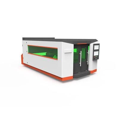 CNC Fiber Laser Cutting 5 mm Steel Cutter Stainless Steels Machine with Full Body Cover Protect Machine