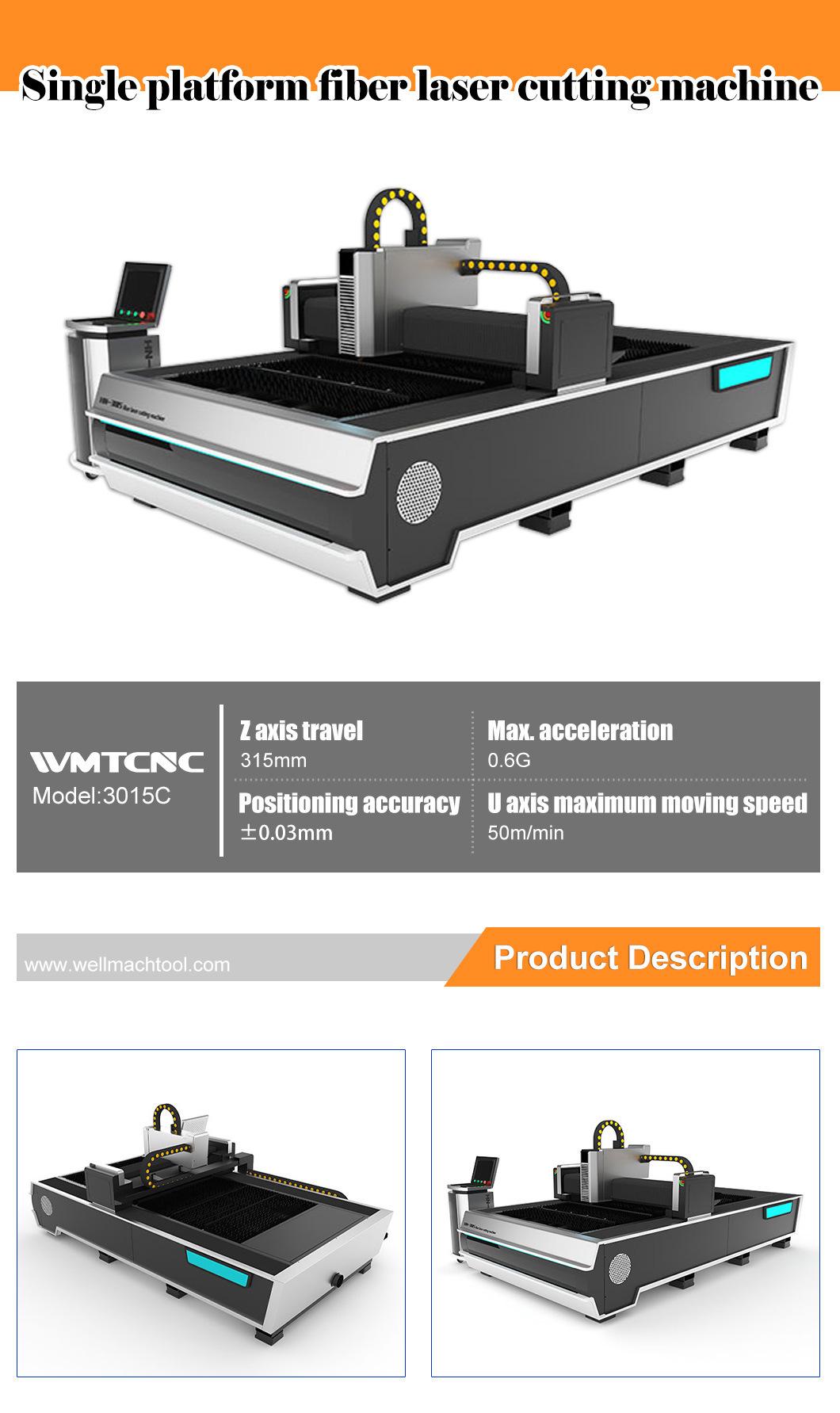 cutting machine 3015C single platform fiber laser cutting machine