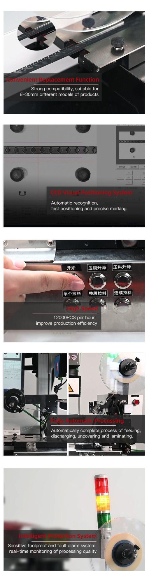 IC Laser Marker CCD Laser Marking Machine with Auto Conveyor